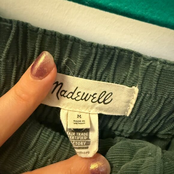 Madewell Tapered Huston Pull-On Crop Pants in Corduroy Size Medium - Picture 6 of 6